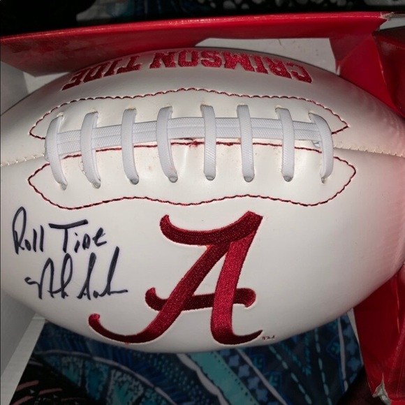 ROLL TIDE FOOTBALL SIGNED BY COACH - Picture 2 of 4